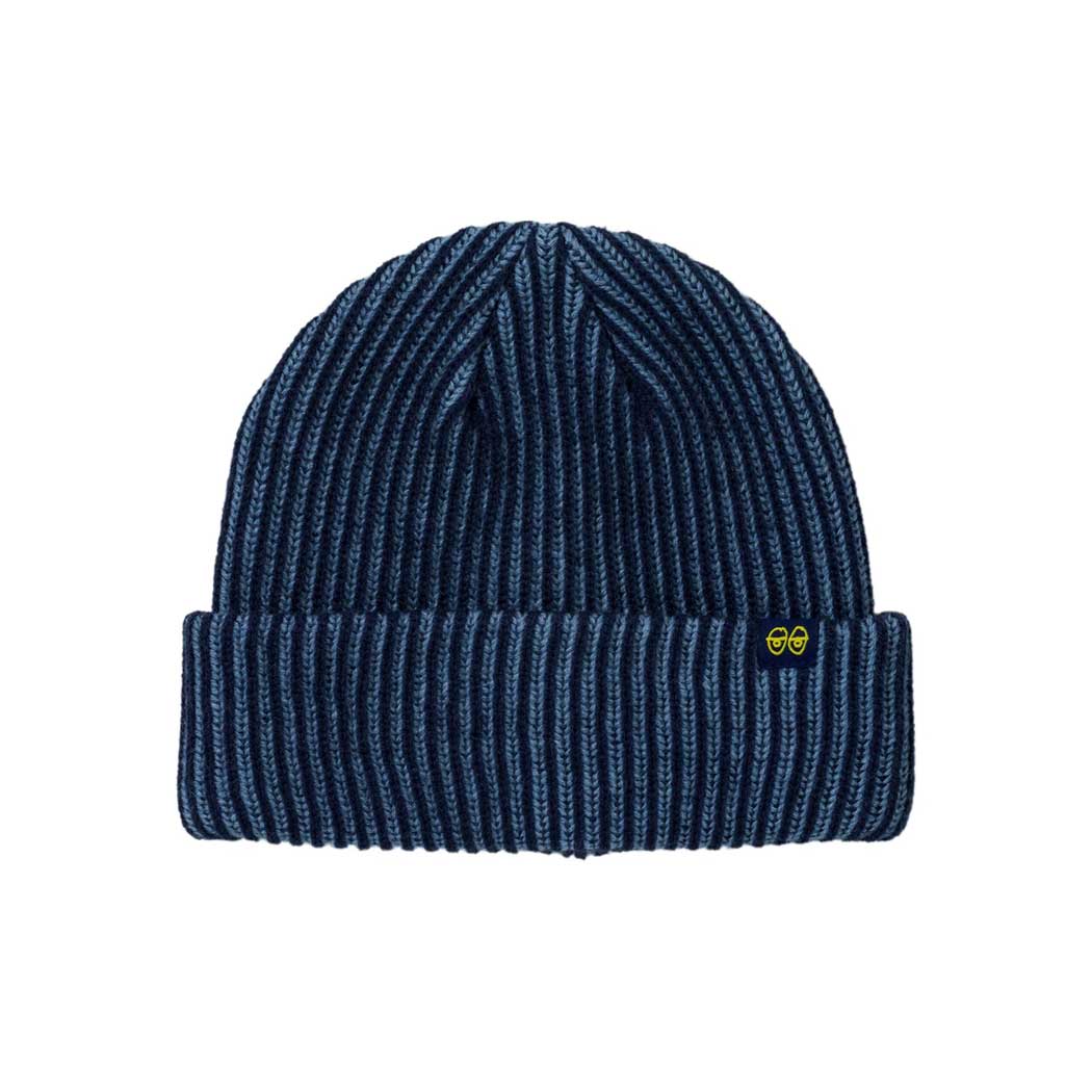 Eyes Cuff Beanie (Navy)