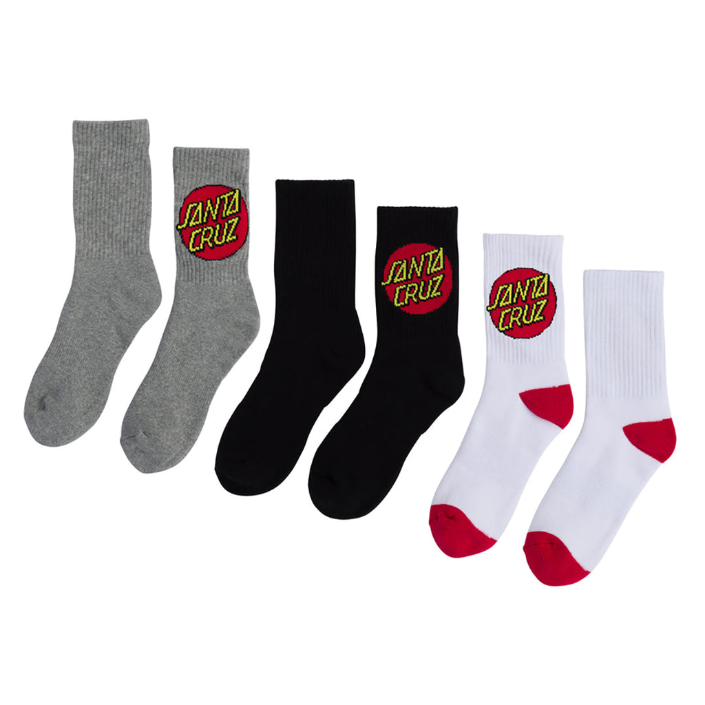 Youth Crew Socks 3pk (Assort)