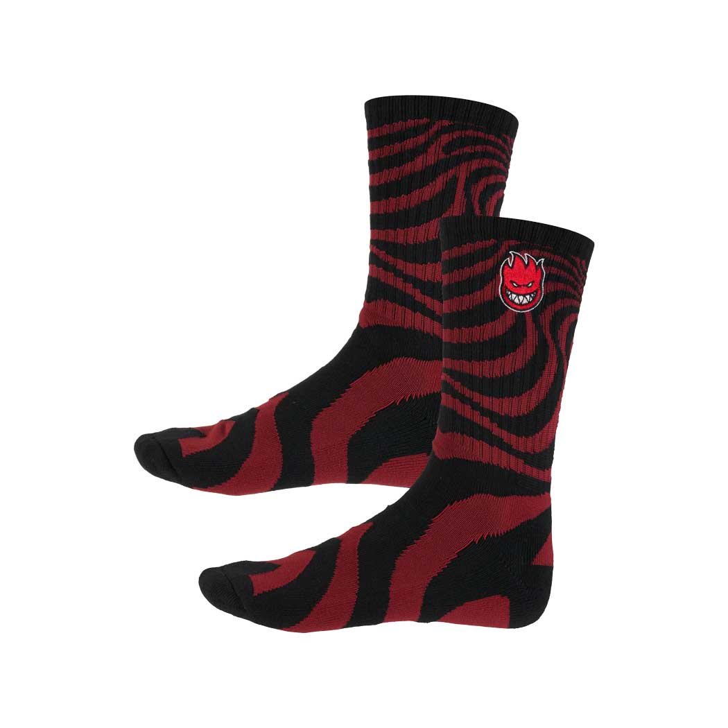 Big Head Fill Swirl Socks (Red)