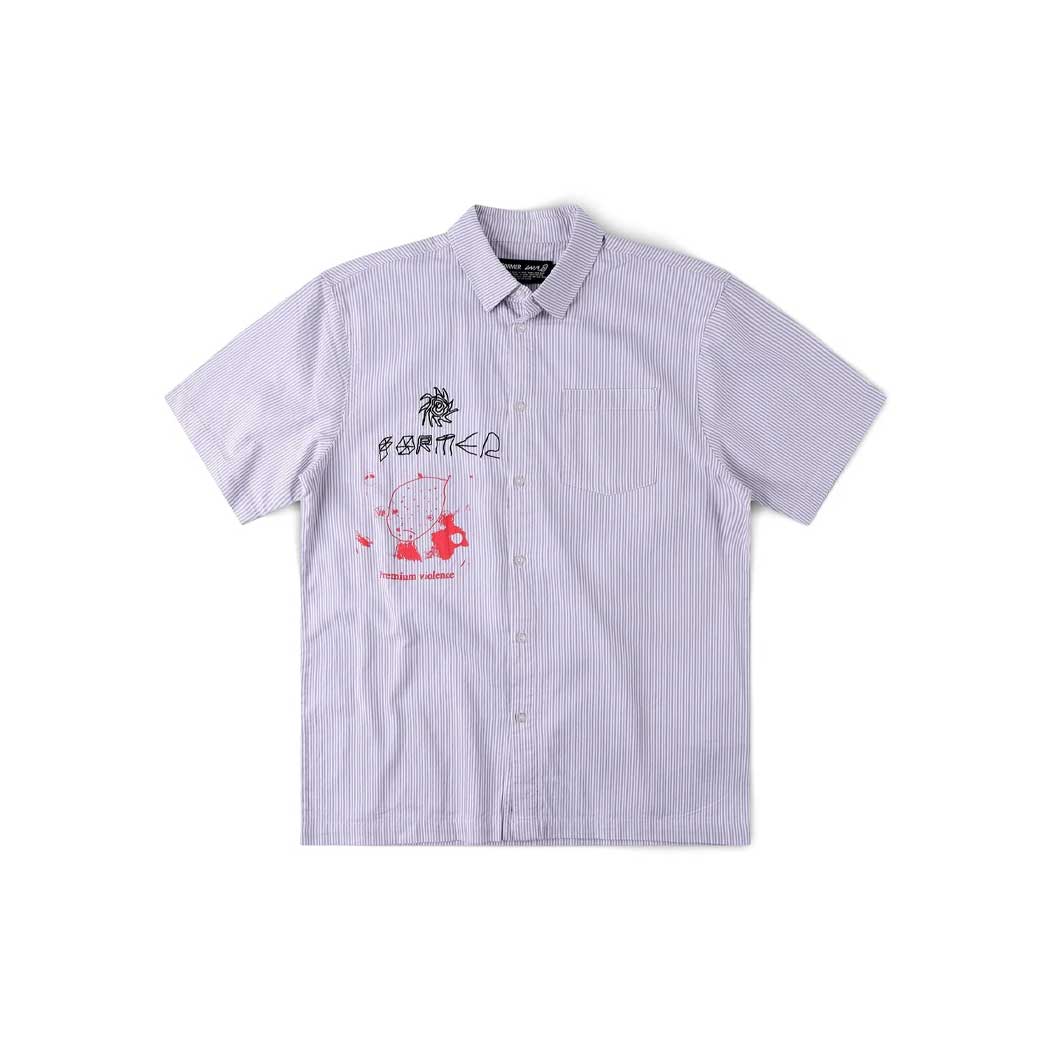 DXD Reynolds Stripe SS Shirt (Grey)