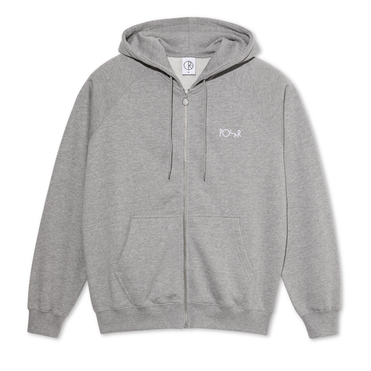 Default Zip Hoodie (Heather Grey)