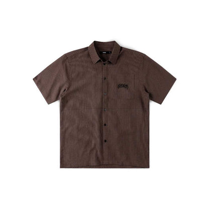 Vivian Check SS Shirt (Brown)