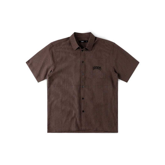 Vivian Check SS Shirt (Brown)