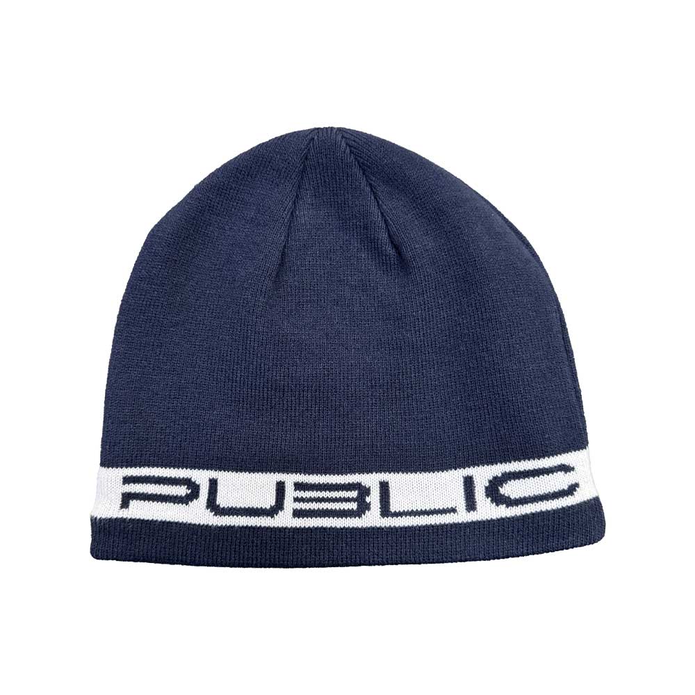 Stretch Logo Beanie (Navy White27)