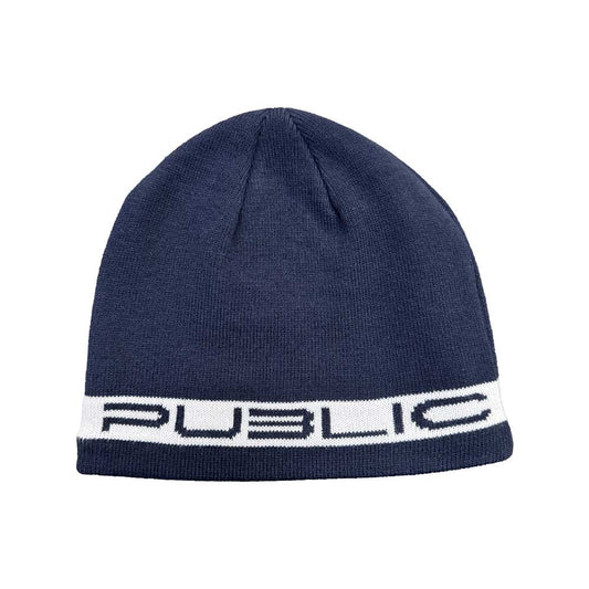Stretch Logo Beanie (Navy White27)