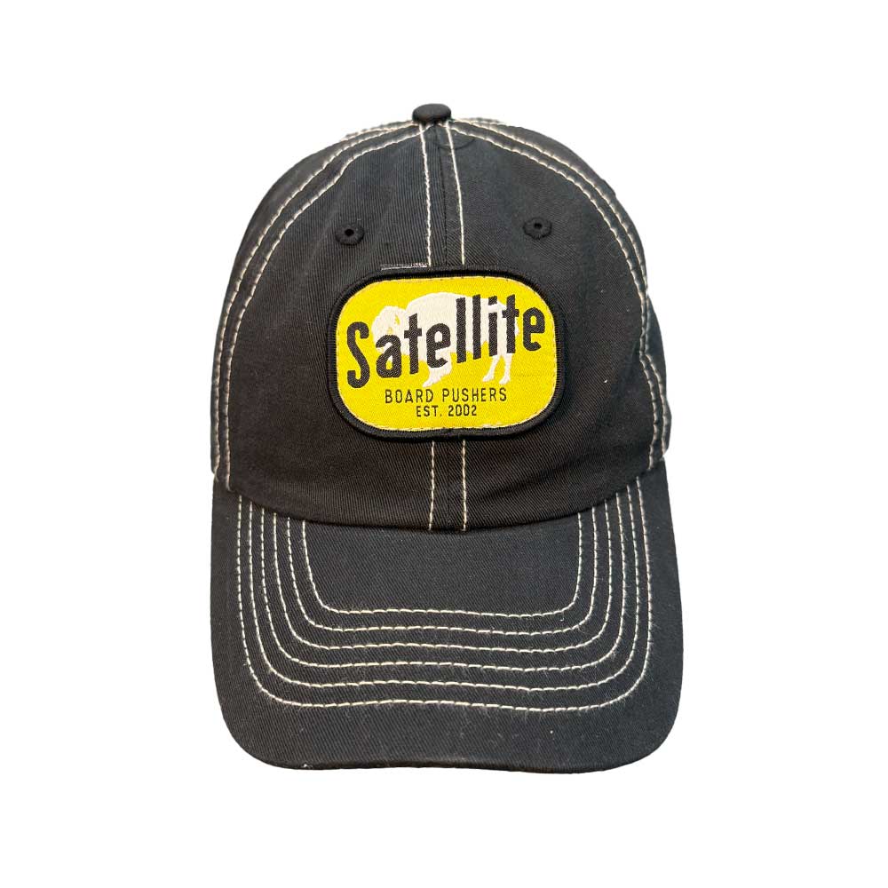 Buff Contrast Stitch Hat (Black)