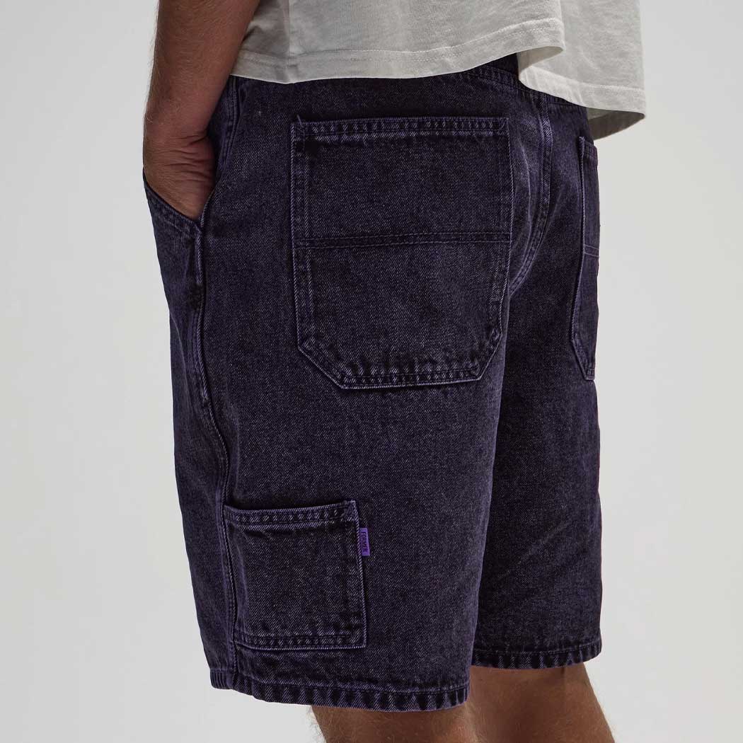 Distend Denim Walkshorts (Washed Purple)