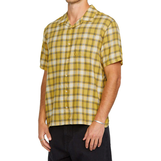 Stone Facet SS Button Up (Seedy Yellow)