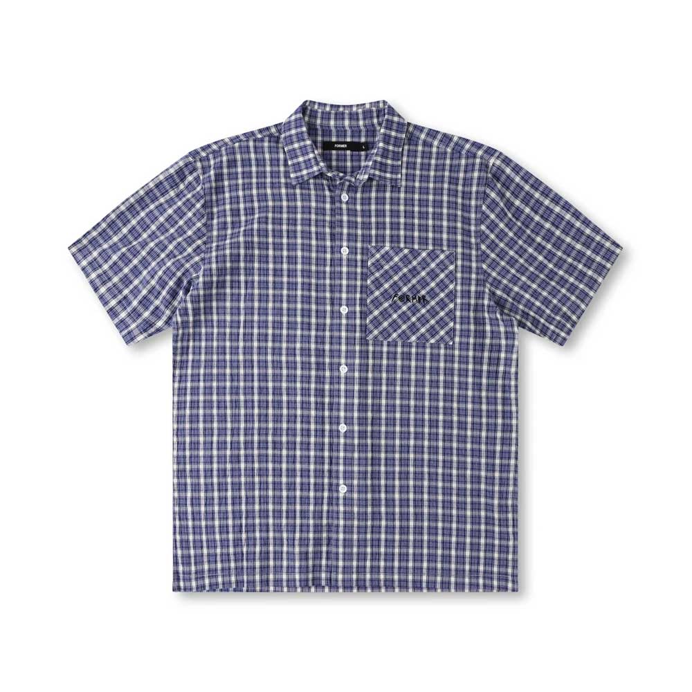 Manners Check SS Shirt (Vintage Navy)