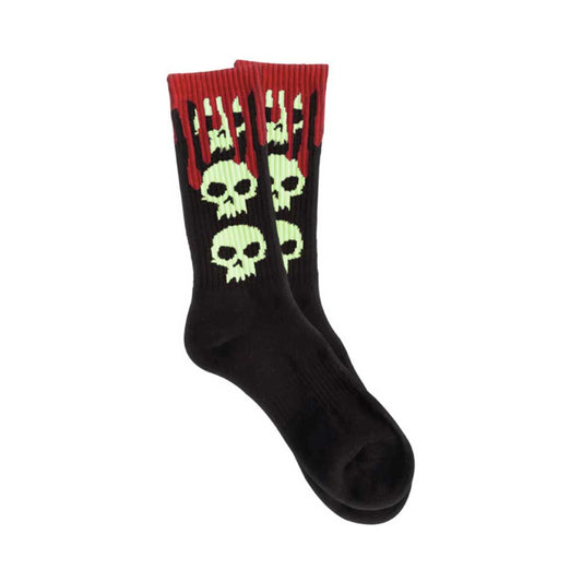 3 Skull Glow In The Dark Socks