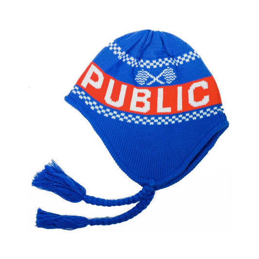 Racer Ear Flap Beanie (Blue)