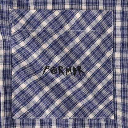 Manners Check SS Shirt (Vintage Navy)