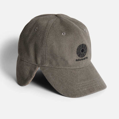 Washed Canvas Flap Cap (Pebble)