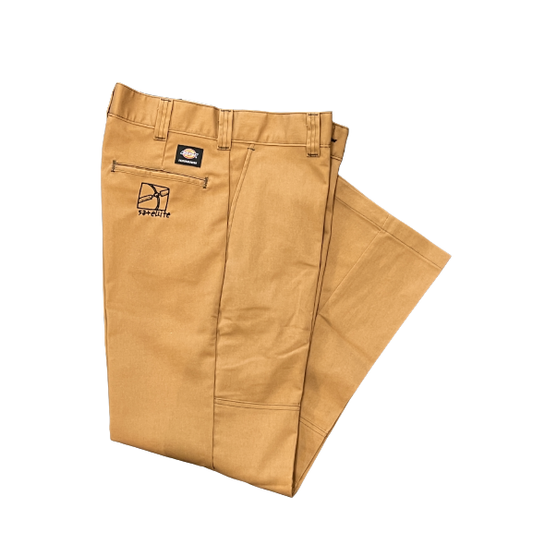 Scribble Tile Double Knee Pant (Duck Brown)