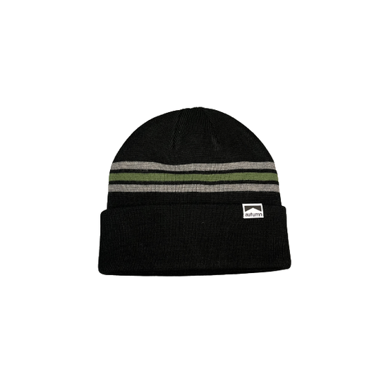 Bold Stripe Beanie (Black)