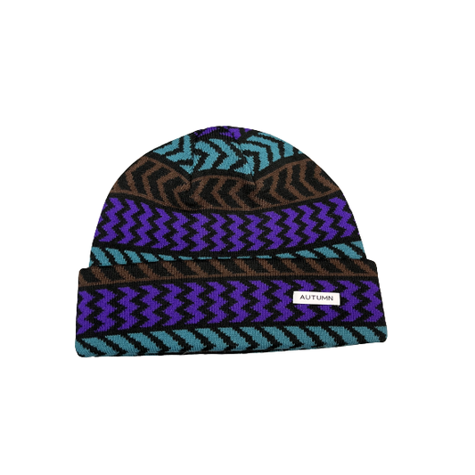 Chevron Beanie (Purple)