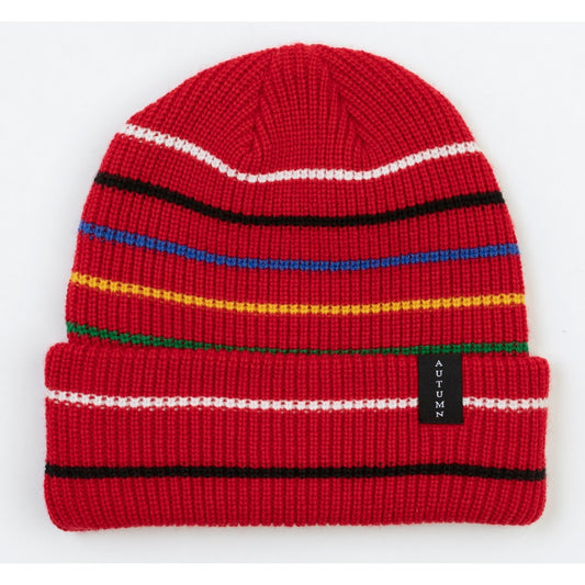 Select Multi Stripe Beanie (Red)