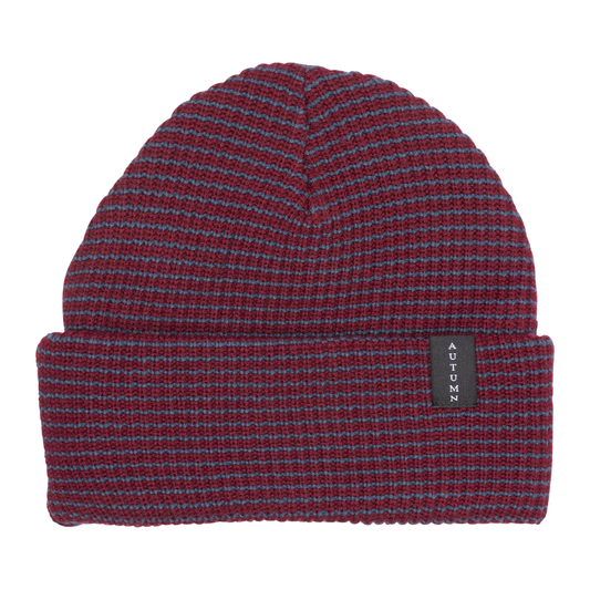 Select Stripe Beanie (Burgundy)