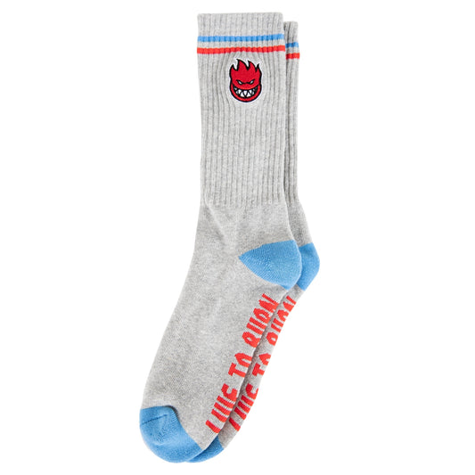 Big Head Fill Crew Socks (Heather Grey)