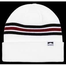 Bold Stripe Beanie (White)