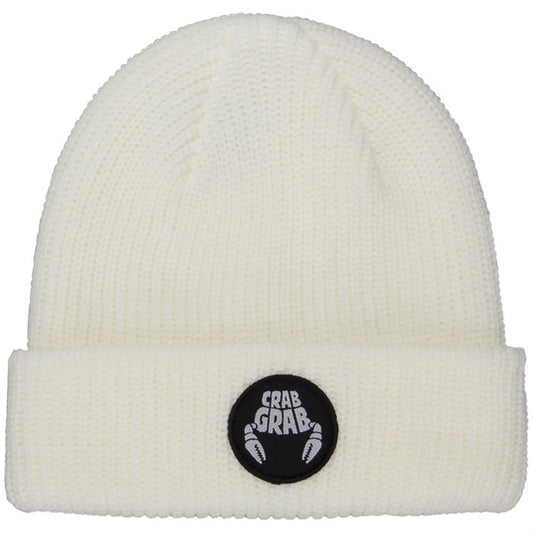 Circle Patch Beanie (White)