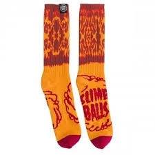 Slime Balls Hot Head Crew Socks (Red/Orange)